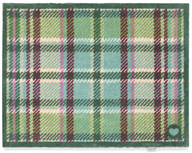 HR H Dørmatte - Ruter (Tartan Green)